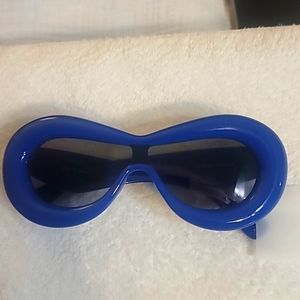 Blue Thick Framed Sunglasses